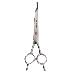 Polished Stainless Steel Animal Hair Cutting Shears with Double Finger Rest High Grade Pet Hair Grooming <b>Scissor</b> - Product Image 1
