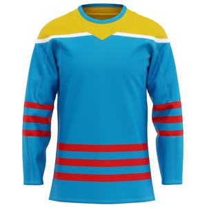 ผลิตโดยตรงจากโรงงาน เสื้อฮอกกี้น้ำแข็งคุณภาพดีเยี่ยม ระบายอากาศได้ดี ไซส์ใหญ่ แขนสั้น ผ้าโพลีเอสเตอร์ตาข่าย 140gsm - Product Image 3