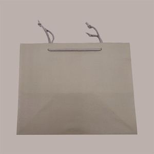 Luxury for <b>Dove</b> Grey Drawstring Paper Bag 32+22x26 cm 10 Piece <b>Set</b> for <b>Gift</b> Giving - Product Image 2
