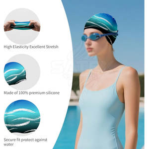 Soft Silicone <b>Swim</b> <b>Hats</b>-Waterproof & Breathable Secure Fit for Adult Training & Competitive Swimming Customizable Sizes & Colors - Product Image 2