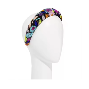 Elegant Handwoven Beaded Hairband Stylish Embroidery <b>Headband</b> Heart Detail High Quality Accessory - Product Image 3