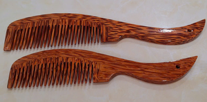 หวีไม้มะพร้าวขัดเงาเพื่อการดูแลเส้นผมที่นุ่มและไม่พันกัน - Product Image 4