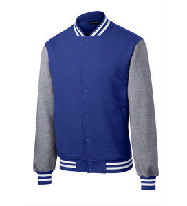 Veste de baseball universitaire à col montant Letterman en molleton vestes polaires simples Quick CollegeBaseballjacket pour hommes - Product Image 3