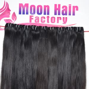 Extensions de cheveux indiens 100% non traités, Remy bruts, à double trame, simple tirage, lisses, en lots, avec pointes, fournies par le vendeur - Product Image 5