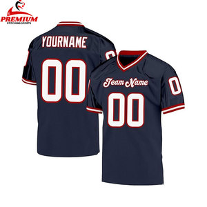 Service OEM Meilleure vente Maillot de football américain T-shirt 100% coton le plus exigeant pour hommes Maillot en maille imprimé coupe ample - Product Image 6