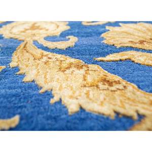 Tapis en laine et soie noué à la main, bleu aurore, motif floral abstrait, pour la maison, le salon, la chambre, patchwork fait main, design rectangulaire pour couloir - Product Image 3