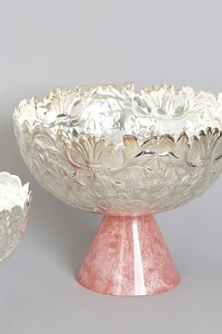 Bols classiques pour ustensiles de cuisine maison hôtel Restaurant Dates Fruits faits à la main en métal argenté et résine bol de service rond fournitures d'hôtel - Product Image 2