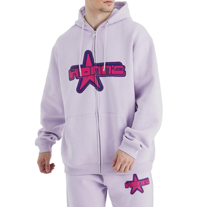 Ensemble de survêtement unisexe avec sweat à capuche et pantalon de jogging, logo étoile, fermeture éclair sur le devant, tenue décontractée, manches longues, coupe classique, vêtements d'extérieur - Product Image 6