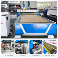 Nouvelle Conception Routeur CNC à Moteur Pas à Pas PLC 1325 1530 pour Gravure et Découpe sur Bois et MDF avec Rouleau de Pression NC Studio Mach3 3.2kw Refroidissement par Eau