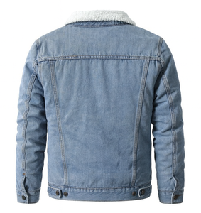 Chaqueta vaquera Oem para mujer, prendas de vestir informales para hombre, chaqueta vaquera de otoño, abrigo abotonado, chaqueta vaquera de gran tamaño para hombre - Product Image 2