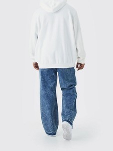 Très Exigeant Personnalisé En Gros Avec Écusson De Broderie Jean Droit Lâche Baggy Rue Respirant Denim Pantalon Pour Hommes - Product Image 3