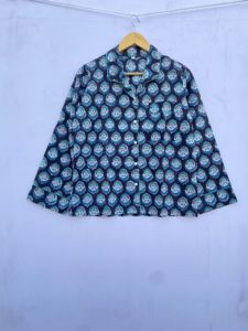 Conjunto de Pijama Informal de Algodón con Estampado Floral, Corte Ajustado, Cuello en V, Transpirable, para Verano - Product Image 4