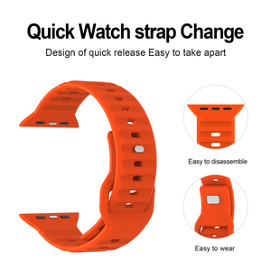 Coolyep nuova larghezza <span class=keywords><strong>Sport</strong></span> 26mm traspirante regolabile con fibbia in Silicone morbido cinturino di ricambio Smart <span class=keywords><strong>Watch</strong></span> cinturino per <span class=keywords><strong>apple</strong></span> <span class=keywords><strong>Watch</strong></span> ultra - Product Image 4