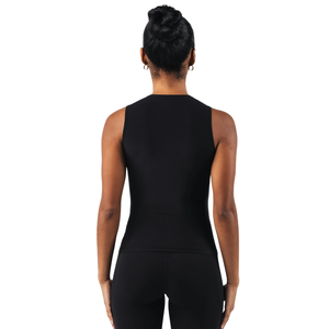 Basics Tank Women’s Double Layered Seamless Stretch Activewear Gym Workout Tank Top with Built In Support <b>Black</b> - Product Image 4