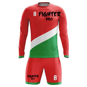 Camiseta de fútbol de alta calidad con estampado de su logotipo, camiseta de fútbol sublimada de poliéster de malla personalizada - Product Image 3