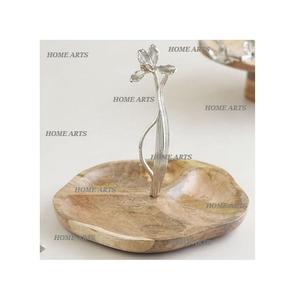 Set of 3 Customized Shape and Size <b>Wedding</b> and Events <b>Cake</b> Stands Handmade Marble and Leather Dessert Stand - Product Image 3