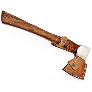 Hacha de acero de Damasco hecha a mano con mango de madera hermosa fábrica de cubiertos OEM ODM al por mayor - Product Image 3