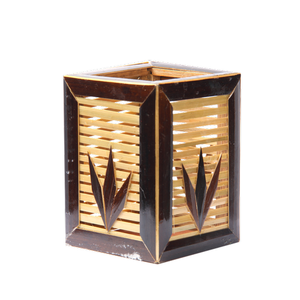 Portalápices sostenible con acabado natural para escritorio de oficina, Decoración de mesa, cepillo o tarjetas de visita, soporte de almacenamiento, uso de mesa de escritorio - Product Image 3