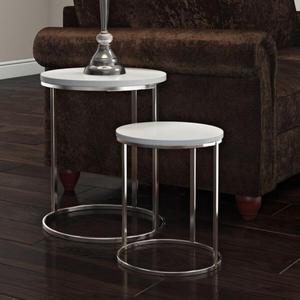 <b>Set</b> <b>of</b> <b>3</b> Metal Side <b>Table</b> with Sleek Lines and a Versatile Design Suitable for Living Rooms Offices or Entryways - Product Image 6