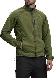 Veste coupe-vent unisexe légère à capuche, fermeture éclair intégrale, manches longues, unie, pour activités de plein air et randonnée - Product Image 6