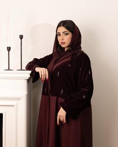 Abaya de Dubaï de luxe en satin de soie sur mesure, à manches longues, anti-plis, faite à la main, avec manches à volants élégantes, pour la prière islamique, pour adultes, vente en gros - Product Image 2