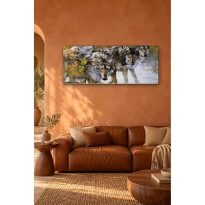Impression sur toile Fida Wolves Among Autumn Leaves - Product Image 2