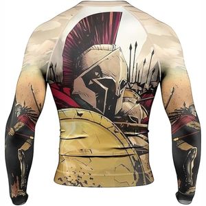 Logotipo personalizado Rash Guard hombres sublimación impresa Spandex Rash Guard gimnasio surf buceo Rashguard camisas de compresión - Product Image 2