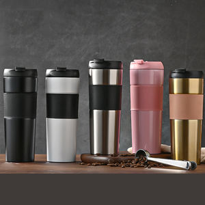 Nouvelle <span class=keywords><strong>cafetière</strong></span> de voyage portable isolée de 15oz avec <span class=keywords><strong>filtre</strong></span> 2.0 en acier inoxydable amélioré et mini tasse à presse française - Product Image 5