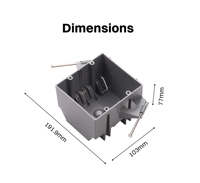 Boîtier électrique en plastique gris homologué ETL UNIVERSE, double compartiment, nouveau boîtier de jonction 32 Cu. Pouces