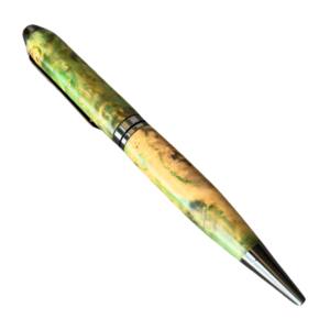 Stylo en bois stabilisé de style saphir, outil d'écriture à bille de luxe fait à la main - Product Image 4