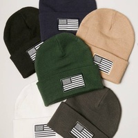 Gorros de Punto de Alta Calidad con Logotipo Personalizado de Fábrica de Vietnam, Gorros de Esquí Bordados con Bandera, Gorros de Lana Acrílica Cálidos para Otoño e Invierno