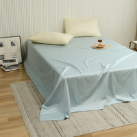 Ensemble de draps de lit en coton uni, doux, chaud, luxueux et biologique pour la maison, ensemble de draps de lit Queen Size, ensemble de draps de lit pour hôtel