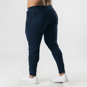 Pantalon de survêtement personnalisé bleu marine 100% coton pantalon de jogging de gymnastique respirant poche latérale décontracté Logo poche latérale respirant - Product Image 6