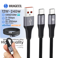 Kabel Data Tipe-C Harga Pabrik 48V-5A 240W Pengisian Cepat Tembaga Murni Berlapis Nilon untuk Komputer 1M