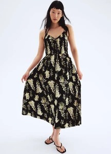 ชุดเดรสผ้าฝ้ายพิมพ์ลายดอกไม้สไตล์อินเดียชุดใส่ในฤดูร้อนยาวมีสไตล์โบฮีเมียนแบบมีสไตล์สำหรับเจ้าสาวในงานแต่งของขวัญแต่งงาน - Product Image 3