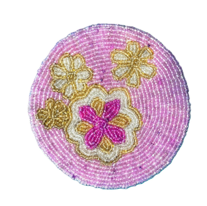 High Quality Eco-Friendly Flower Design Beaded <b>Drink</b> <b>Coaster</b> for Table Home Bar Decoration Housewarming Gift Cup Mat Custom Logo - Product Image 2