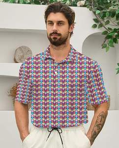 Polos para hombre, Polo de tela de punto transpirable, Polo estampado Anti-Pilling 100 por ciento de algodón, Polo de talla grande para hombre - Product Image 2