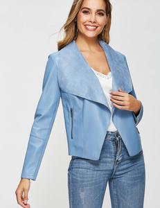 Chaqueta de Cuero para Mujer de la Mejor Calidad, Chaqueta de Motociclista de Cuero con Cremalleras, Chaquetas de Cuero PU de Manga Larga para Mujer - Product Image 4