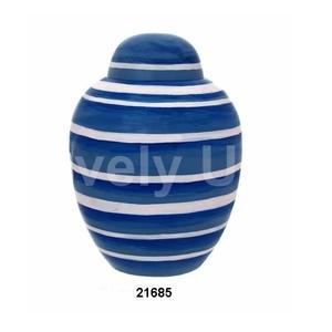 กล่องใส่เถ้ากระดูกทำจากทองเหลืองสีฟ้าและสีขาวสำหรับใส่เถ้ากระดูกของมนุษย์ฟรีถุงกำมะหยี่ - Product Image 1