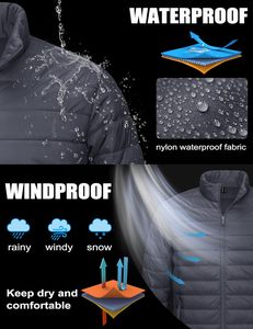 Veste matelassée légère d'hiver en gros, veste respirante à coque souple, col roulé, logo personnalisé, usine OEM - Product Image 2