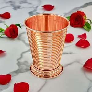 Elegant Design Copper <b>Glass</b> with Handmade Design Perfect for Home and Hotel Water Serving Use - Product Image 1