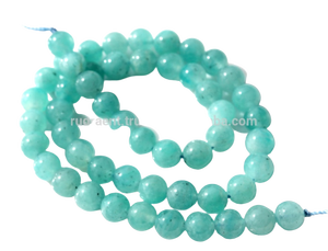 Pierres précieuses d'amazonite naturelles de qualité supérieure 8MM, brins de perles en forme ronde pour la fabrication de bijoux de bricolage à bas prix - Product Image 2