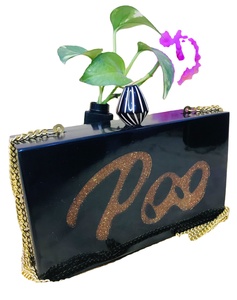 100% Bolso de mano de resina con forro de satén para mujer de diseñador hecho a mano para bodas y fiestas Las mejores ofertas y rentable - Product Image 2