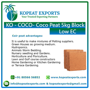 Cocopeat de Coco en blocs de pith de Coco naturel de qualité supérieure de l'inde, Cocopeat de Coco de 5kg - Product Image 4