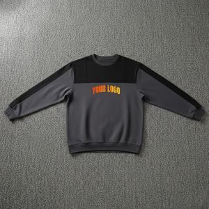 เสื้อสเวตเชิ้ตผู้ชายทรงบ็อกซี่ สไตล์ฮิปฮอป ผ้าคอตตอนคุณภาพสูง 100% หนัก 300 GSM คอกลม ตัดสี ให้ความอบอุ่น - Product Image 4