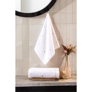 Varol Love Series Embroidered Micro Cotton Jacquard <b>Bath</b> <b>Towel</b> <b>Set</b> Quick-Dry Skin-Friendly for Home Novel Cartoon Face <b>Towel</b> - Product Image 3