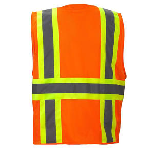 Chaleco de seguridad de construcción transpirable ligero con cremallera y múltiples bolsillos Chaleco de seguridad industrial Proveedor de fábrica - Product Image 5