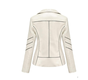 Chaqueta Transpirable con Cremallera de Cuero Auténtico de Nuevo Diseño 2024 para Mujeres y Niñas, Estilo Moderno, Talla XL, Bolsillos, Relleno de Algodón, Venta al por Mayor OEM - Product Image 6
