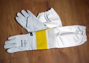 WHITEPAK WP 659 BG Professional XL Cuero de grano de vaca Guantes de seguridad certificados ANSI Apicultura Mano Brazo Protección Precio bajo - Product Image 5