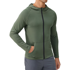 Men's Lightweight Zip-Up Hooded <b>Sweatshirt</b> with Front Pockets Winter Solid Casual Outerwear for Daily and Street Use - Product Image 5